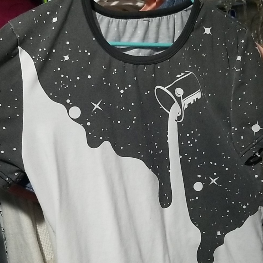 Galaxy Paint Drip T Shirt